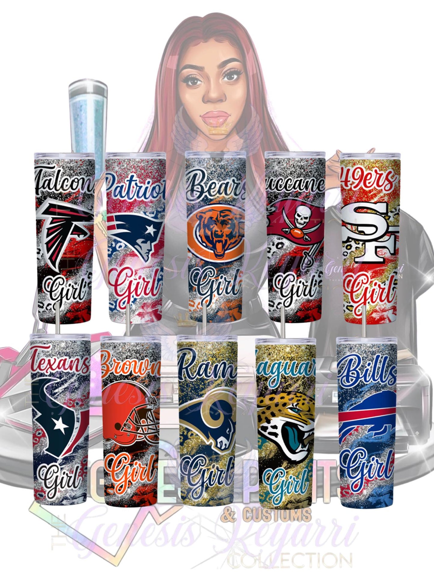 Football Girl Tumbler