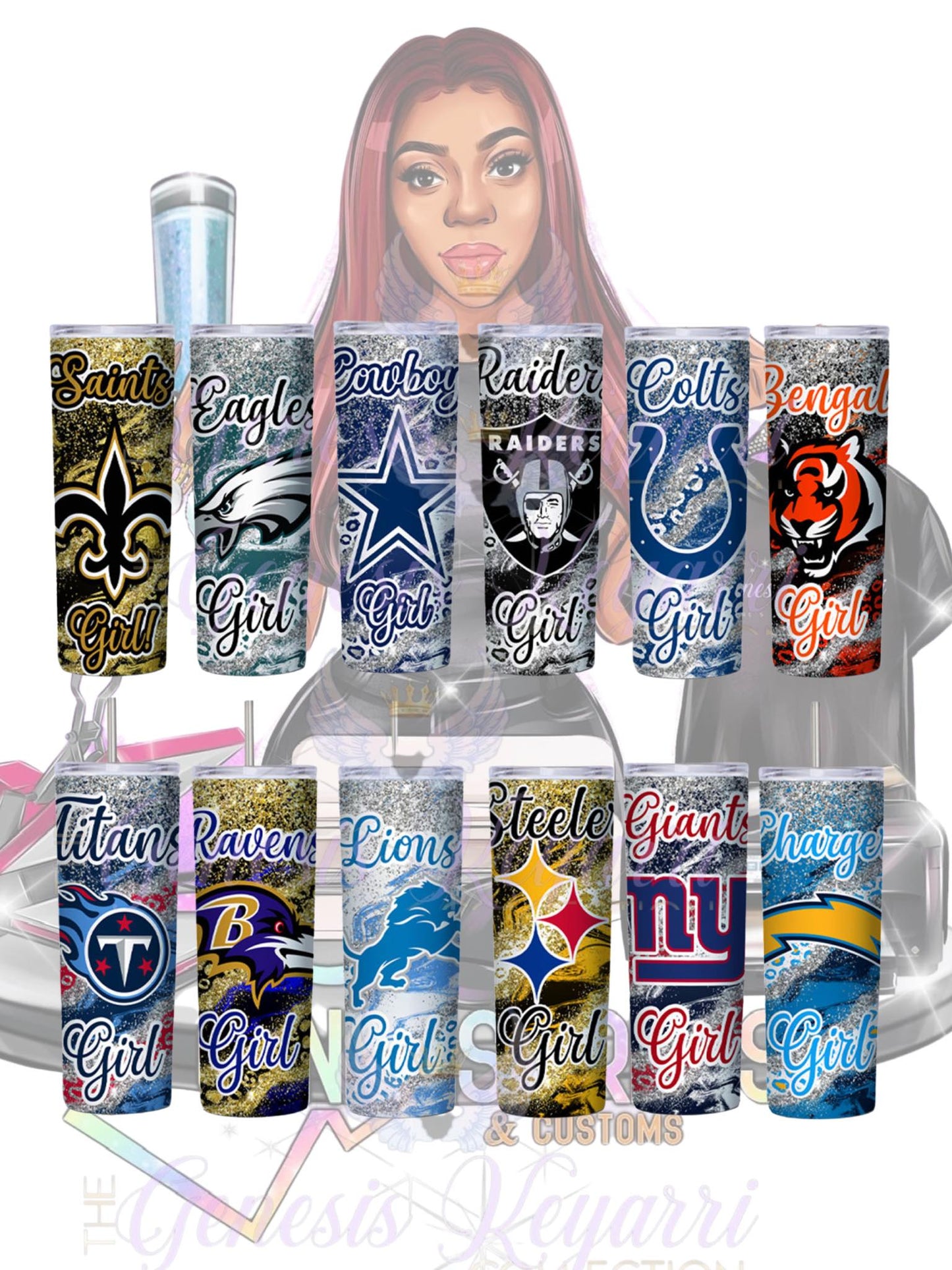 Football Girl Tumbler