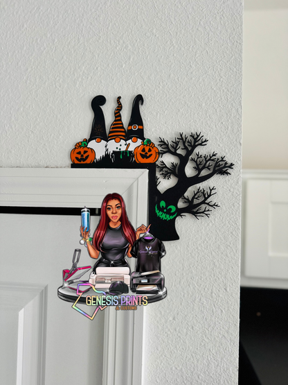 Gnome Halloween Door Corner