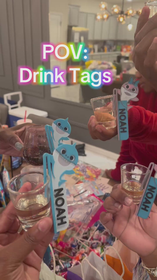 Baby Shark Drink Tags